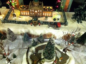 The library's winter display by Barry Palu.